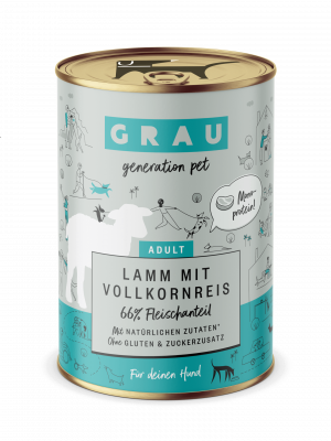 GRAU Lamm mit Vollkornreis 6x400g Cena norādīta par 1 gb